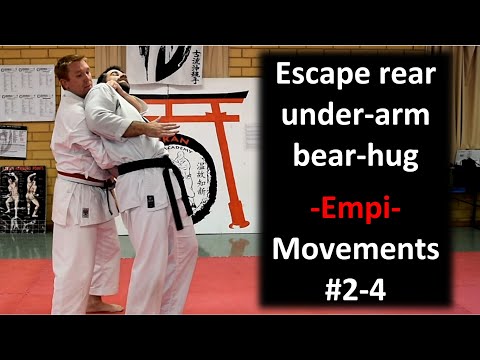 Escape Rear Underarm Bearhug - Empi - Bunkai/Application - Movements #2-4