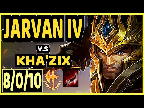 KIREI (JARVAN IV) vs KHA'ZIX - 8/0/10 KDA JUNGLE CHALLENGER GAMEPLAY - EUW