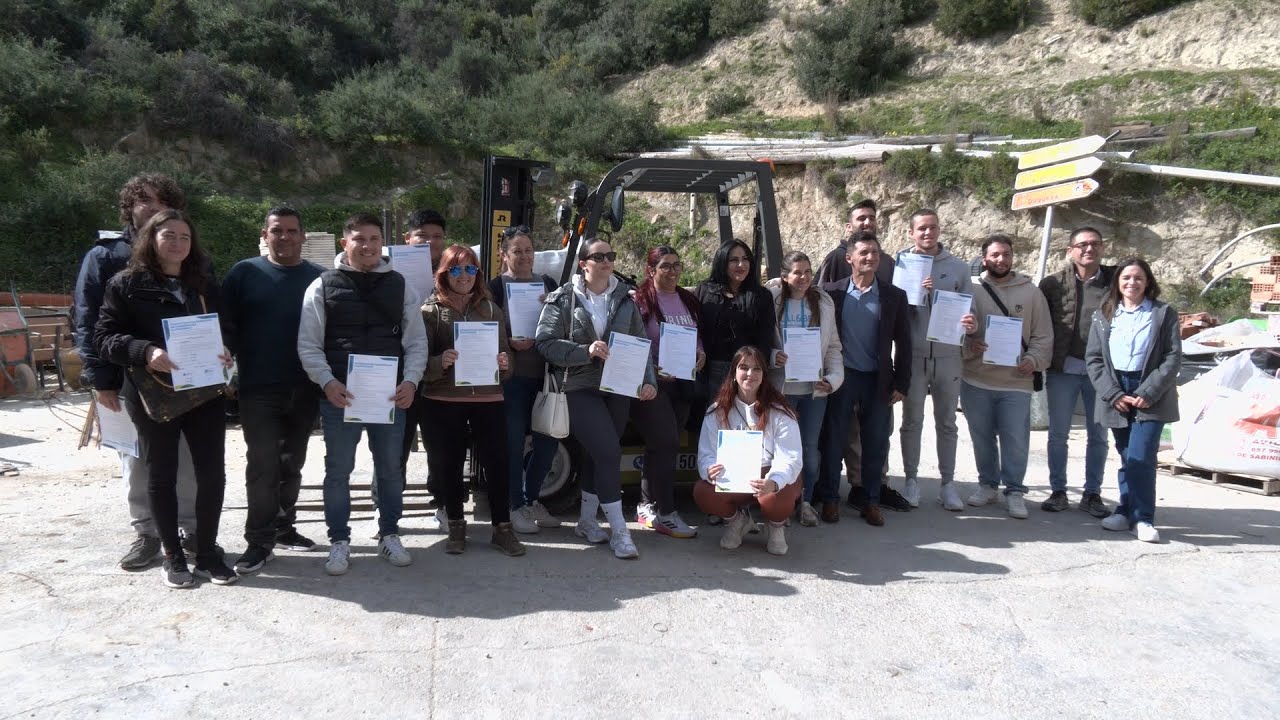 14 alumnos finalizan el curso de carretilla elevadora
