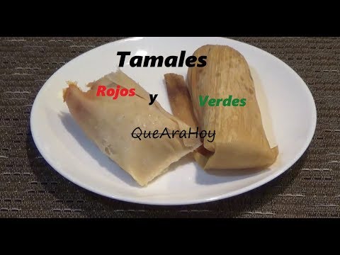 Como hacer tamales rojos y verdes