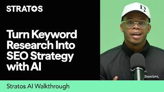 Turn Keyword Research Into SEO Strategy With AI | SEO Assistant | Stratos AI Demo