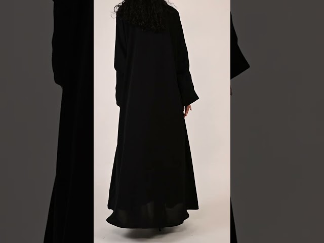عباية انترنت بتطريز اسود