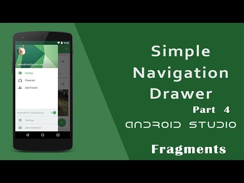 Android Navigation Drawer Using NavigationView Part 4 | Fragments | Android Turtorial