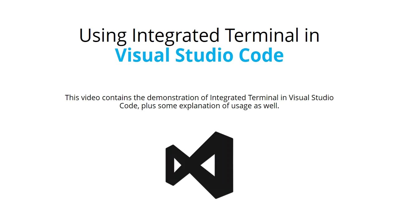 Demo: Using Integrated Terminal in Visual Studio Code