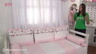 Kit Cama Babá Floral Rosa | Ref: 47263