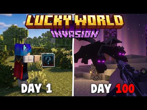 100 Days Minecraft Hardcore LUCKY WORLD INVASION