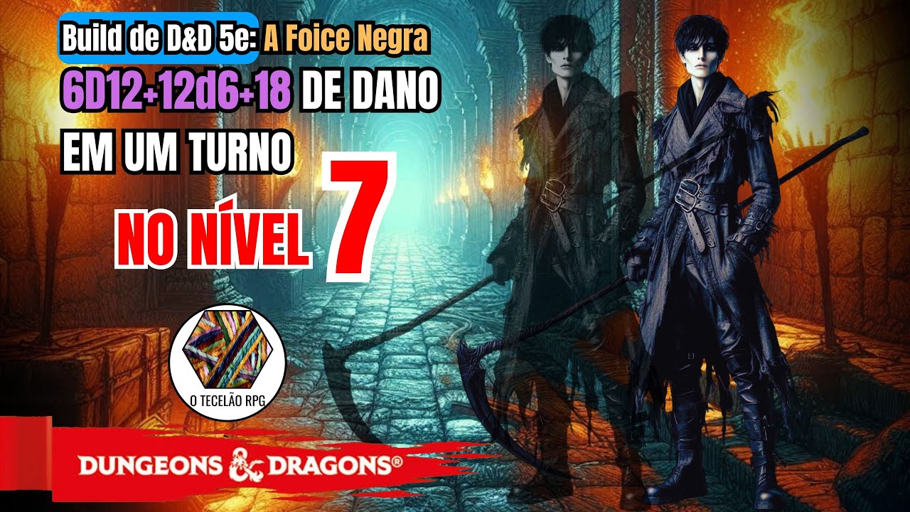 Build de Nível 7 de D&D 5e A Foice Negra - Guerreiro Cavaleiro Eco / Druida Círculo dos Esporos