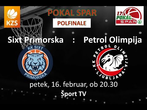 Sixt Primorska : Petrol Olimpija - polfinale - Pokal Spar - Sezona 2017/18