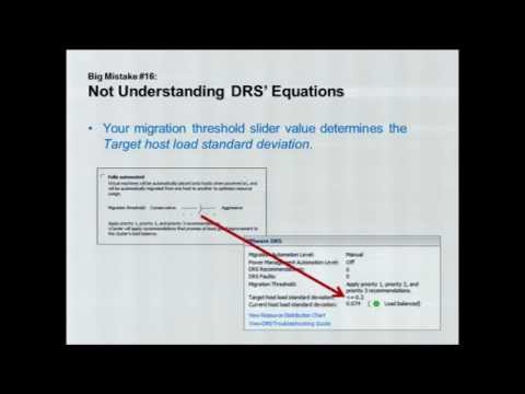 VMworld 2012 Session VSP1232: Avoiding the 19 Biggest HA & DRS Configuration Mistakes - 2012 Edition