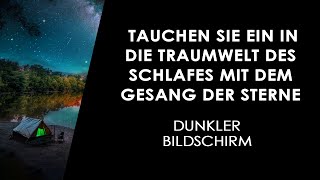 Schlafen unter dem Sternenhimmel. Klänge, die Ihnen helfen, sich zu entspannen. Schwarzer Bildschirm