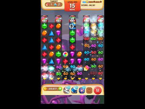 Jewel Match King Level 483 - Walkthrough ( No Booster )