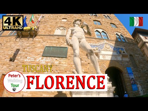 Florence, Toscana, Italy ❤️   Walking Tour 4K  ❤️