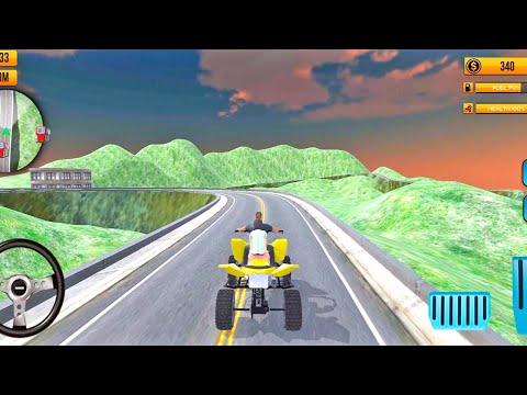 Mountain Climb ATV City Bike Taxi Racing Game | ATV Bike Passenger Taxi Driving | ATV Bike Game