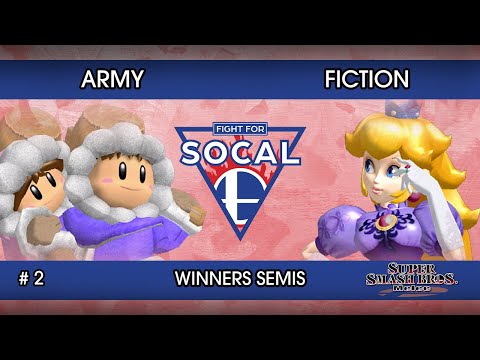 Fight For SoCal 2 - Fiction (Peach) VS ARMY (Ice Climbers) - SSBM - Winners Semis