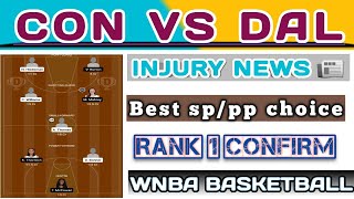 CON VS DAL DREAM11 TEAM | CON VS DAL WNBA BASKETBALL TEAM | CON VS DAL DREAM11 PREDICTION | CON_DAL