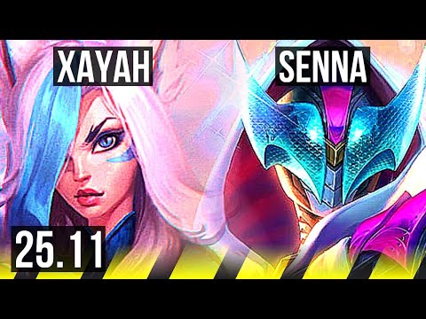 XAYAH & Braum vs SENNA & Poppy (ADC) | 6/0/1, Dominating | KR Challenger | 25.11