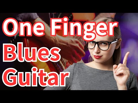 Easy 12-Bar Blues Rhythm Guitar with ONE Finger! Beginner Guitar Lesson