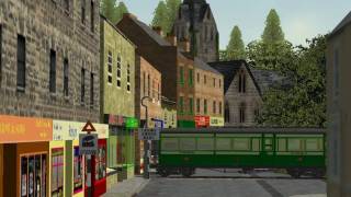 preview picture of video 'Through The Streets of Welshpool By Rail HD Microsoft Train Simulator'