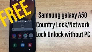 Samsung galaxy A50 (SM-A505F) Country Lock/Network Lock Unlock Without PC | GSMAN ASHIQUE |