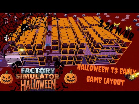 Halloween T3 Early Game Layout - 3.24N/Hr | Roblox Factory Simulator