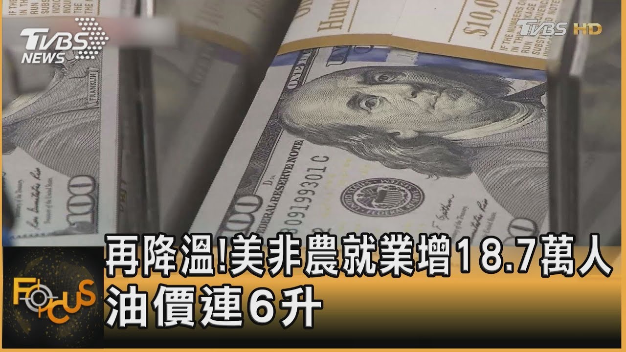 再降溫！美非農就業僅新增18.7萬人　國際油價連升6周