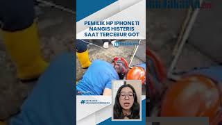 Cerita Petugas Damkar Cengkareng Evakuasi iPhone Pro 11 dari Selokan: Pemiliknya Nangis Histeris