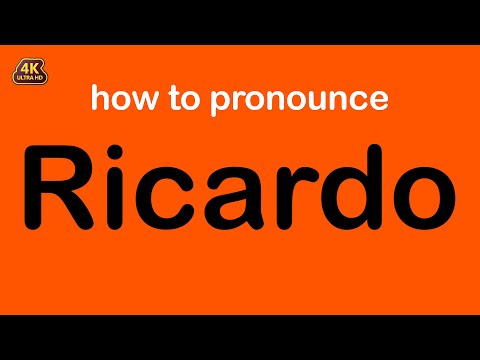 how to pronounce Ricardo correctly