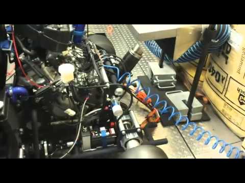 Monsterkart mit 230 PS auf dem Leistungsprüfstand