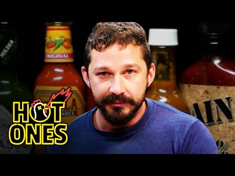 Shia LaBeouf Sheds a Tear While Eating Spicy Wings | Hot Ones Video