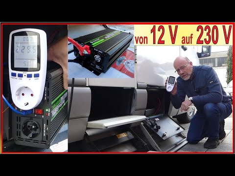 Installing a motorhome inverter - Mounting a motorhome voltage converter - 12V to 230V - self-suf...