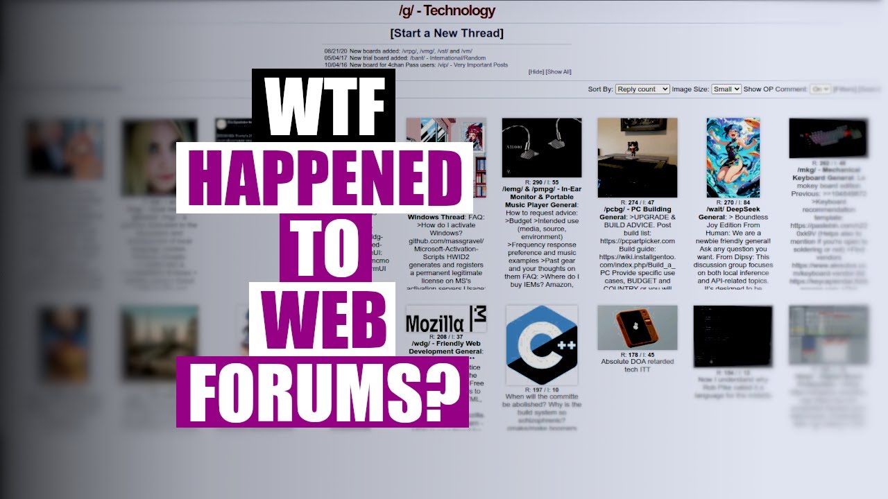 WTF Happened To All The Web Forums?