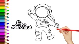 How to Draw an Astronaut | Easy Space Drawing Tutorial for Kids 🌌