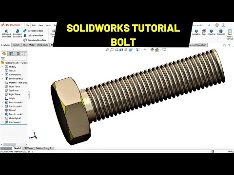 3D CAD Model of Bolt in solidworks | CAD with Mohsin
