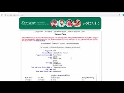 e-DECA: Reactivating a Child Rating