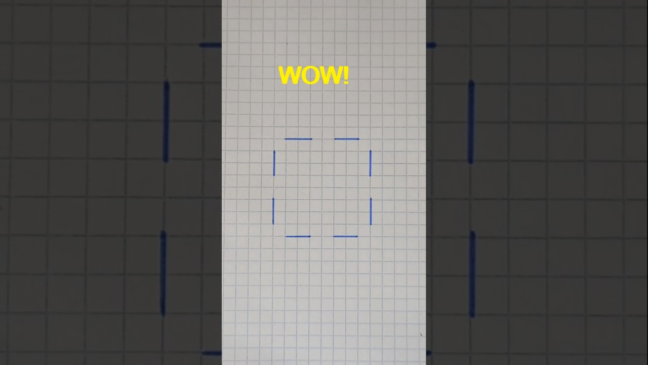 ☀️Interesting 3D drawing on a graph paper. How to draw a 3D illusion.