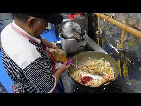 77 Year Old Indian Restaurant Chef making Indo-Chinese: Manchurian, Noodles & Mushroom at RK Dining.