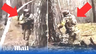Finnish volunteers target Russian soldiers during 
