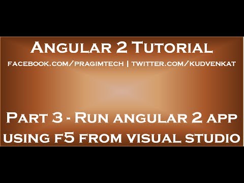 Run angular 2 app using f5 from visual studio