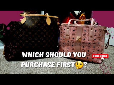 LOUIS VUITTON NEVERFULL GM and MCM MEDIUM LIZ| Comparison