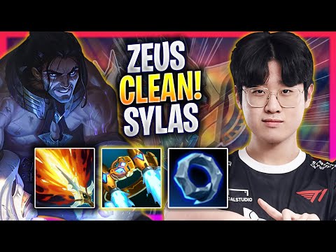 ZEUS IS SUPER CLEAN WITH SYLAS TOP! - T1 Zeus Plays Sylas TOP vs Camille! | Season 2024