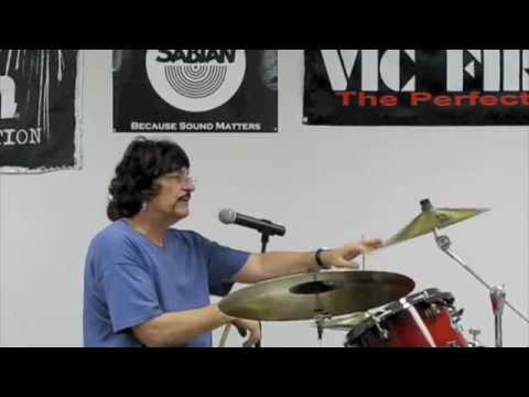 Drummer Video: Carmine Appice Teaching Seminar 2009/25/09 - Lamp Shade Cymbal