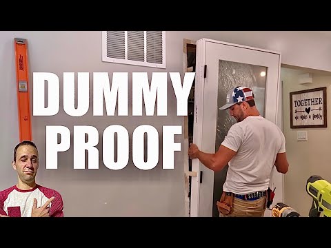 How to install a pre-hung door | The easiest and most efficient way to hang prehung door #diy #doors