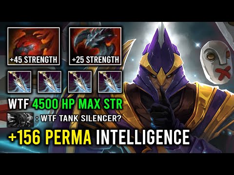 WTF +156 Perma Intelligence 4500 HP Ultimate Tank Silencer Brutal Hit Like a Truck Dota 2
