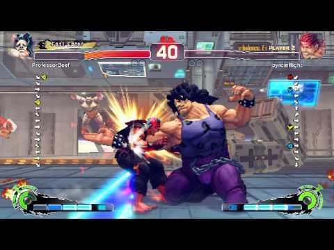 Ultra Street Fighter IV Netplay: Hugo (ProfessorBeef) vs Evil Ryu