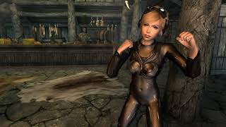Skyrim mod: StarCraft 2 inspired black skintight Ghost Armor suit
