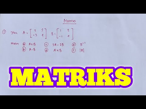 MATRIKS (1) | MATEMATIKA KELAS 11
