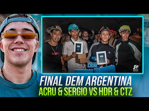 GAZIR reacciona a ACRU & SERGIO vs HDR & CTZ en DEM ARGENTINA 🇦🇷
