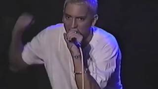 EMINEM - Brain Damage LIVE at Whisky a go go 1999 [RARE] (dropped the mic)