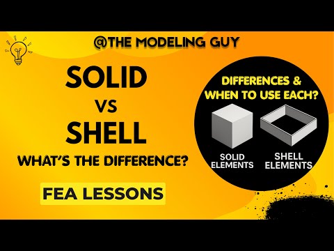 Solid vs Shell Elements | Differences Explained + When to Use Each #simulation #TheModelingGuy