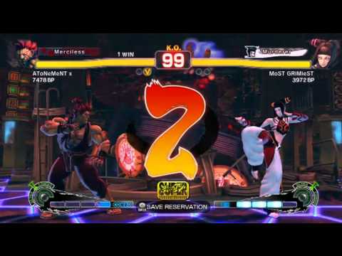 SSF4 AE: AToNeMeNT x (Akuma) VS MoST GRiMieST (Juri) - Endless Battle